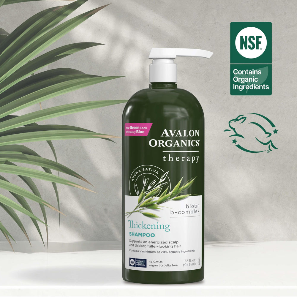 Envase reciclado de Avalon Organics Therapy Biotin B-Complex