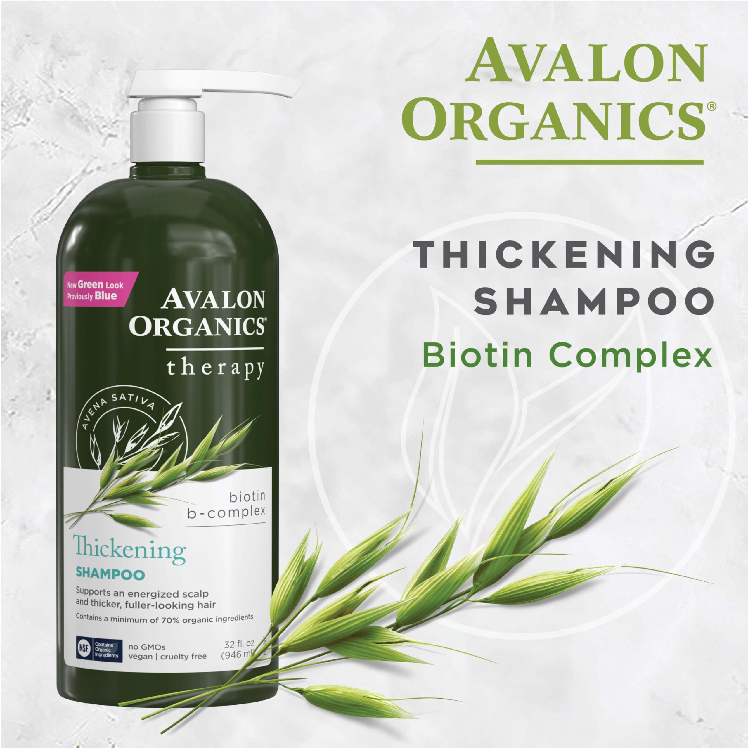 Ingredientes clave: biotina, serenoa, quinoa y vitamina E de Avalon Organics