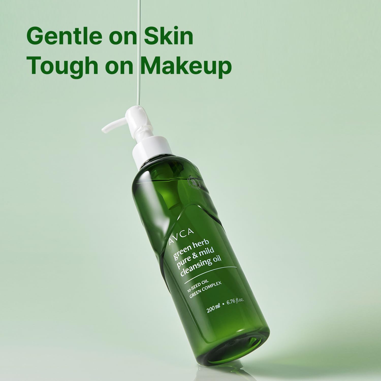 AVCA Aceite Limpiador Verde Hierbas: textura sedosa al tacto para una limpieza suave.