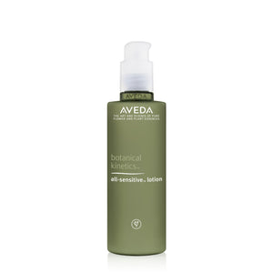 Aveda Botanical Kinetics All-Sensitive Lotion, botella, hidratación suave para piel sensible.