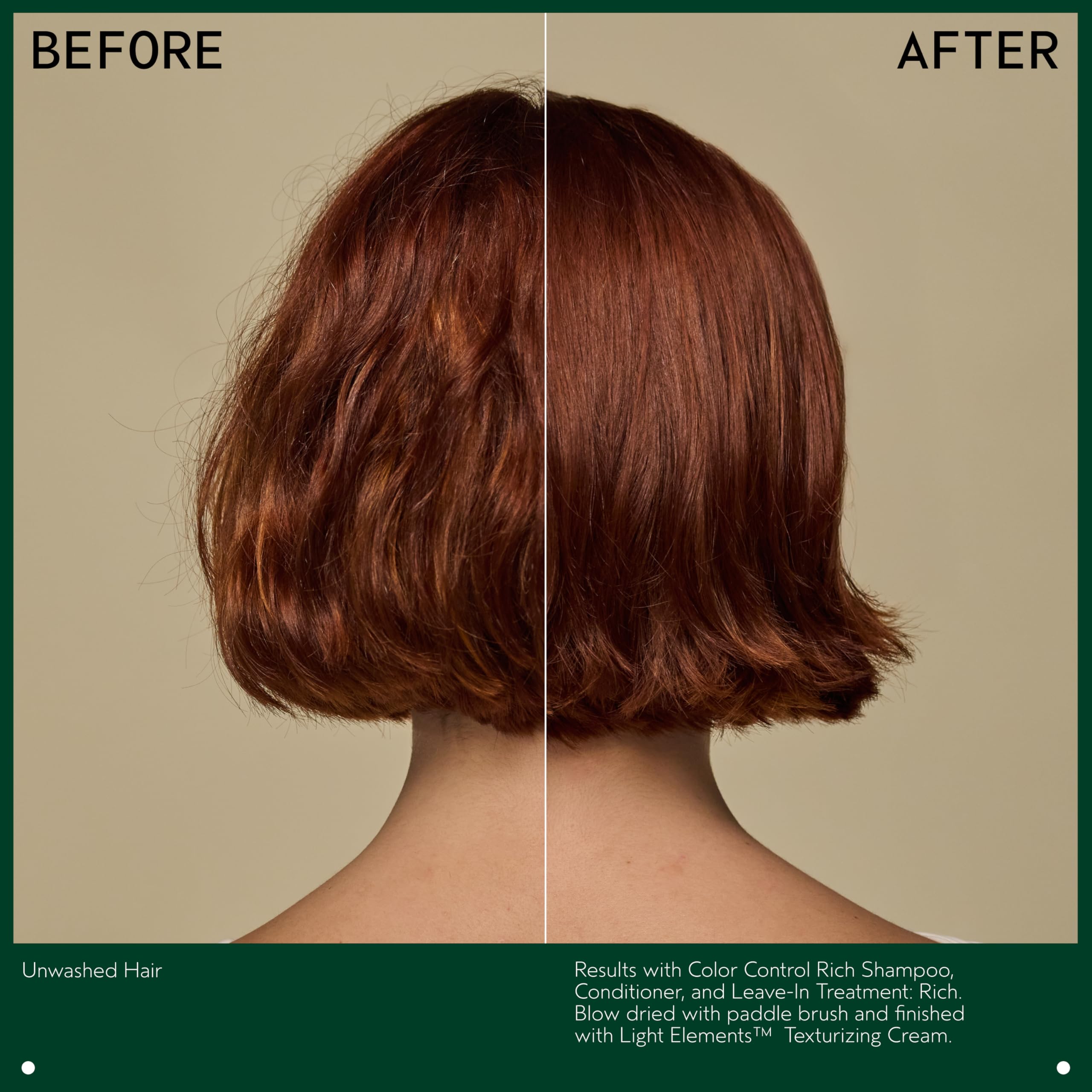 Aveda Color Control Rich Shampoo con carga doble protege el color.