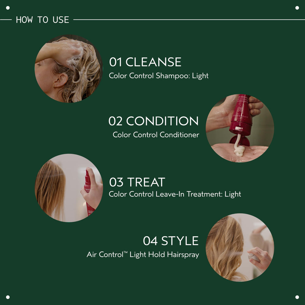 Aveda Color Control Leave-In Light: aceites orgánicos de albaricoque y aguacate.