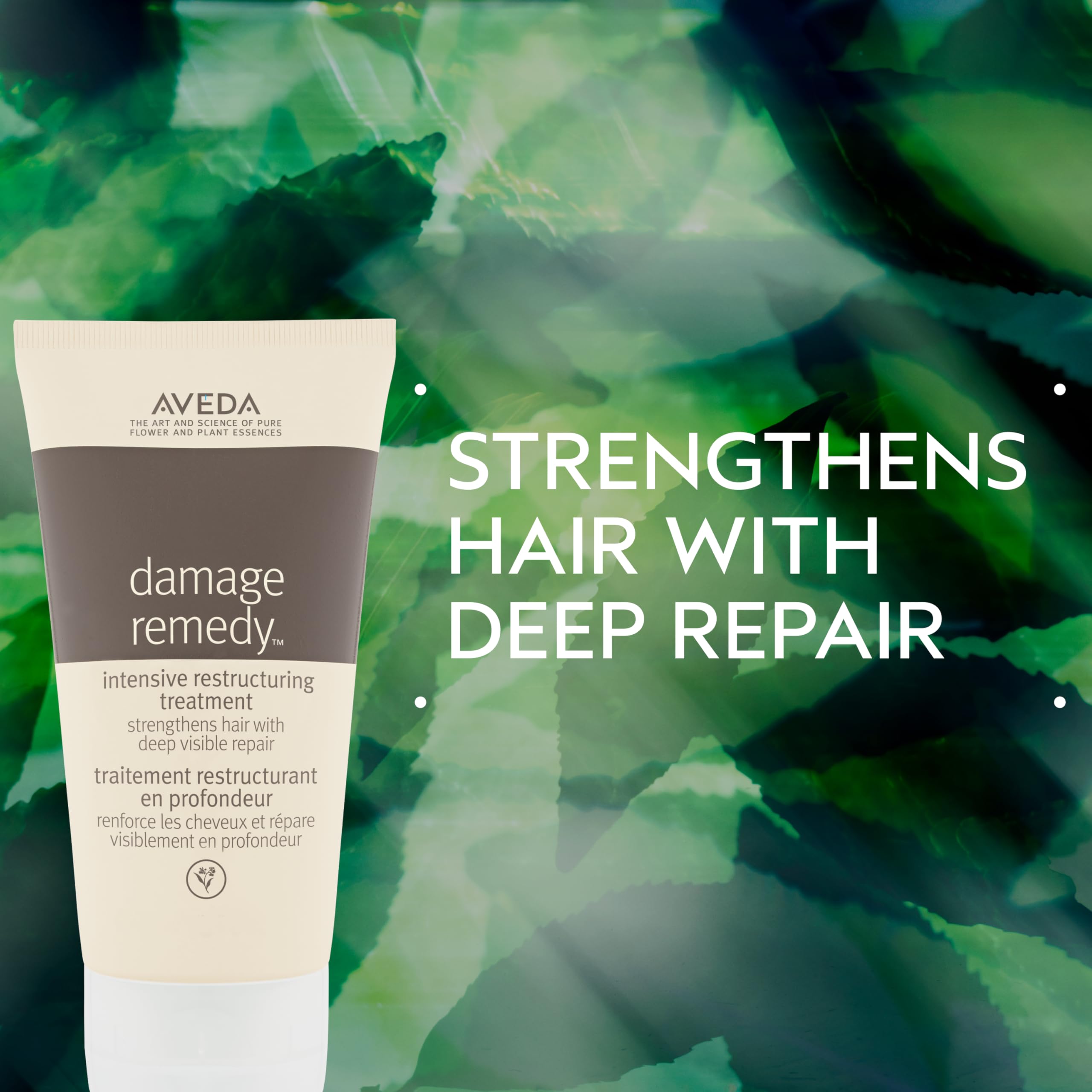 Aveda Damage Remedy, cabello-dano-visible: cabello más fuerte y brillante.
