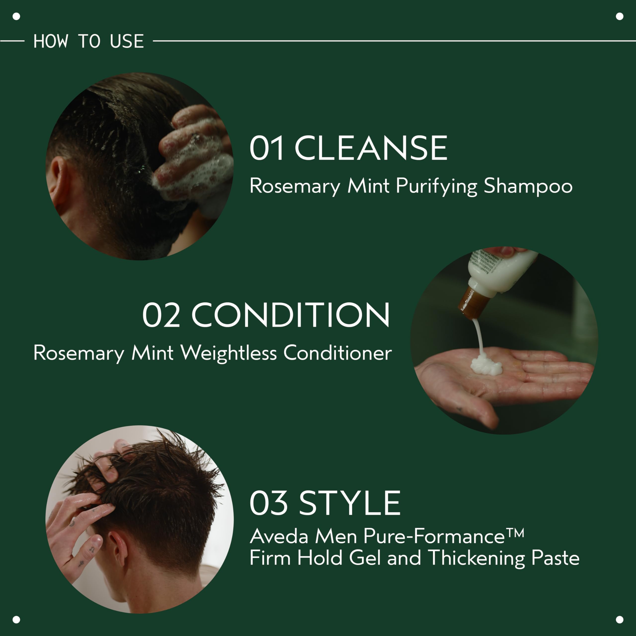 Uso diario del champú purificante para cabello normal.