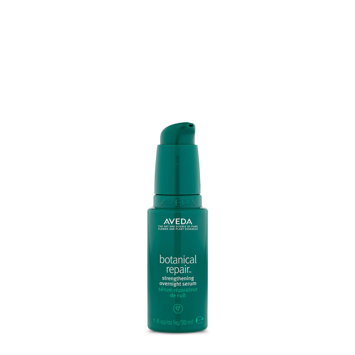 Aveda Serum Reparacion Botanica Noche: botella lista para uso nocturno.