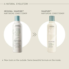 Textura ligera del acondicionador Aveda, desenreda sin peso.