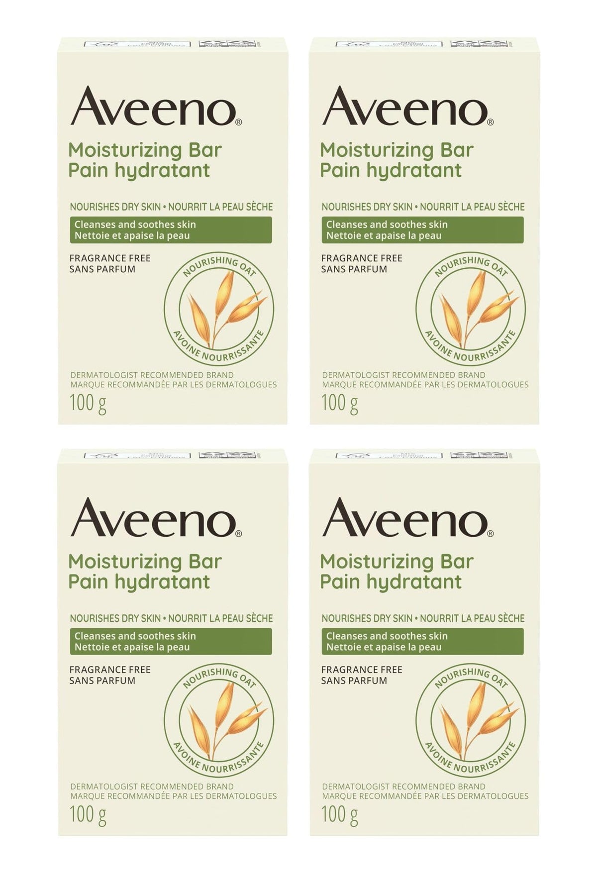 Aveeno Barra Hidratante: limpieza facial suave para piel seca.