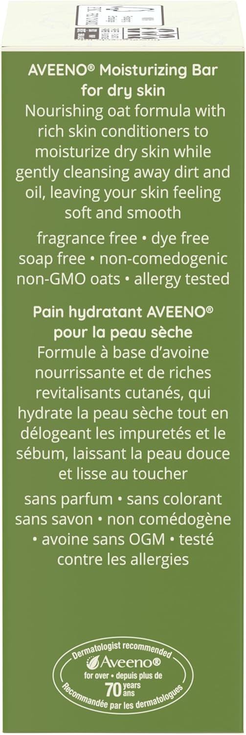 Aveeno Bar Lavado Suave: uso diario cómodo.