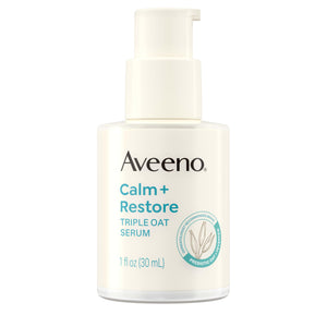 Aveeno Calm + Restore suero con bomba para hidratación instantánea en piel sensible.