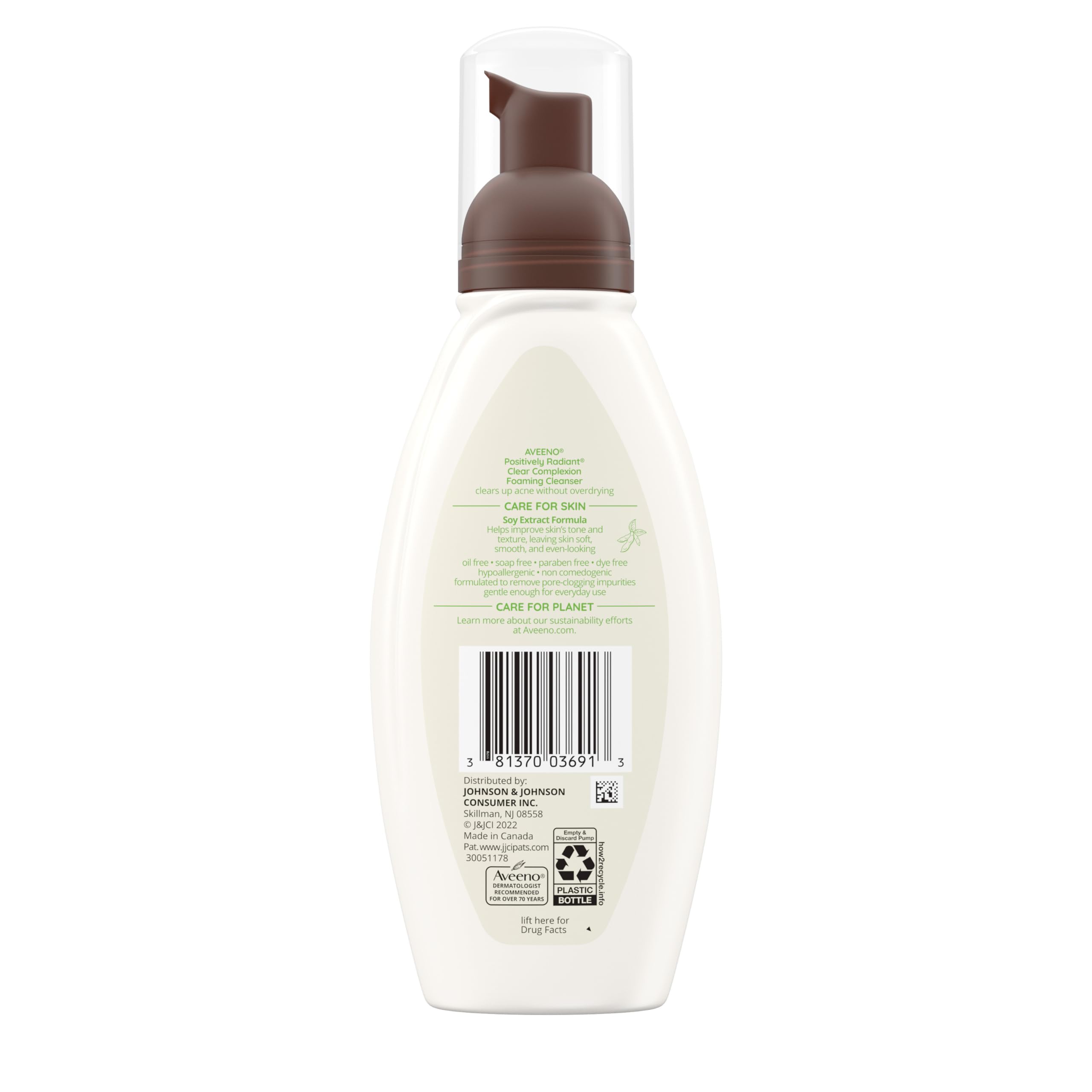 Aveeno cuidado acné realza claridad sin resecar la piel.