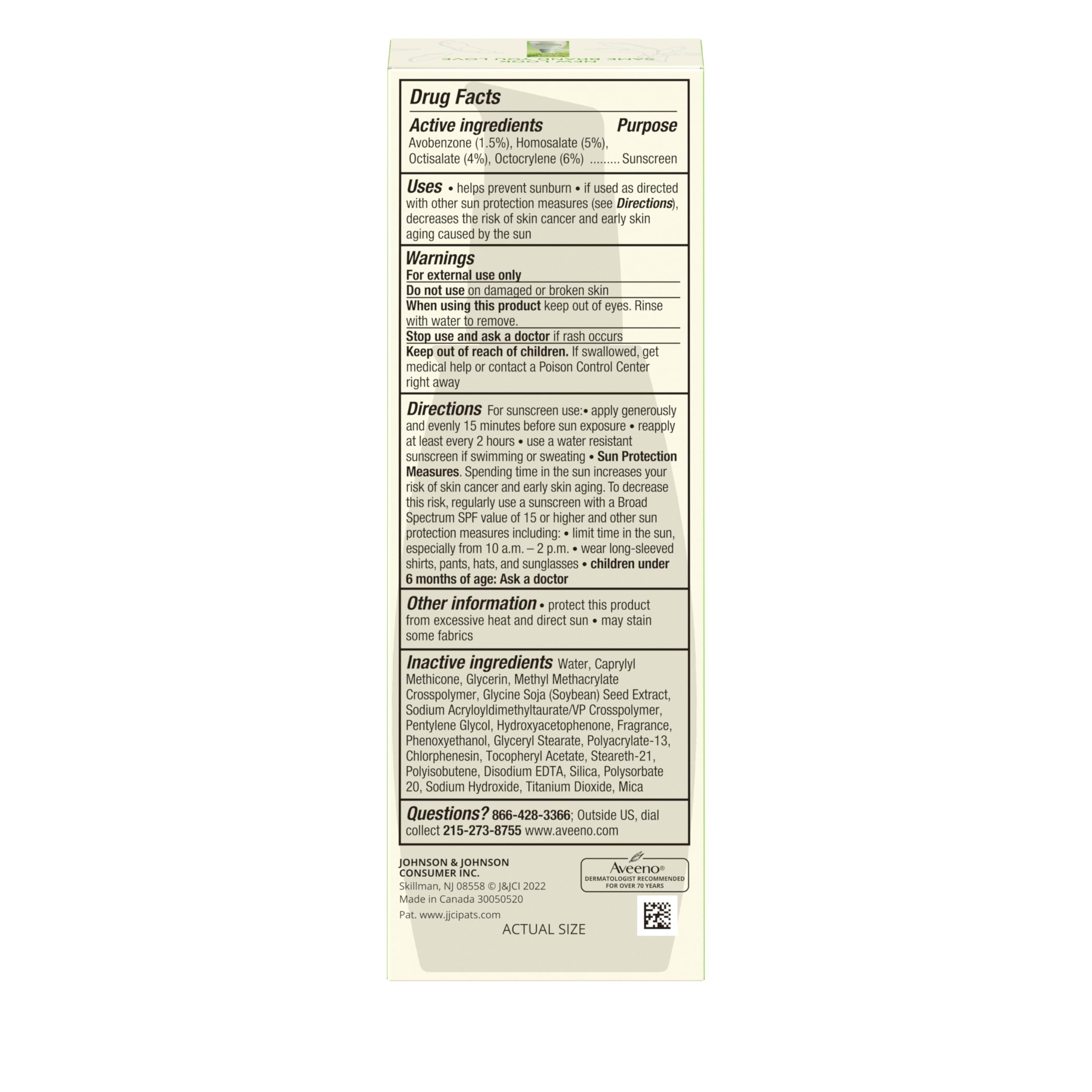 Conjunto Aveeno de dos productos para cuidado diario de la piel.