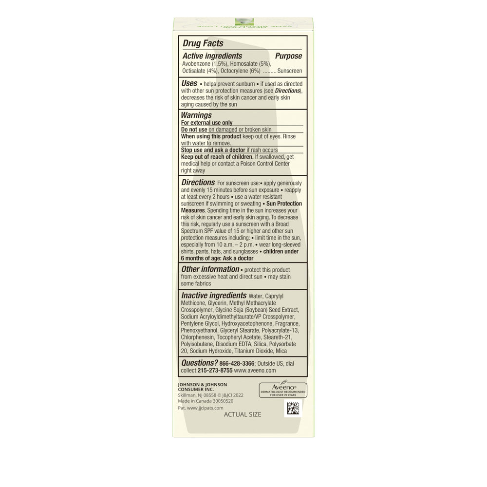 Conjunto Aveeno de dos productos para cuidado diario de la piel.