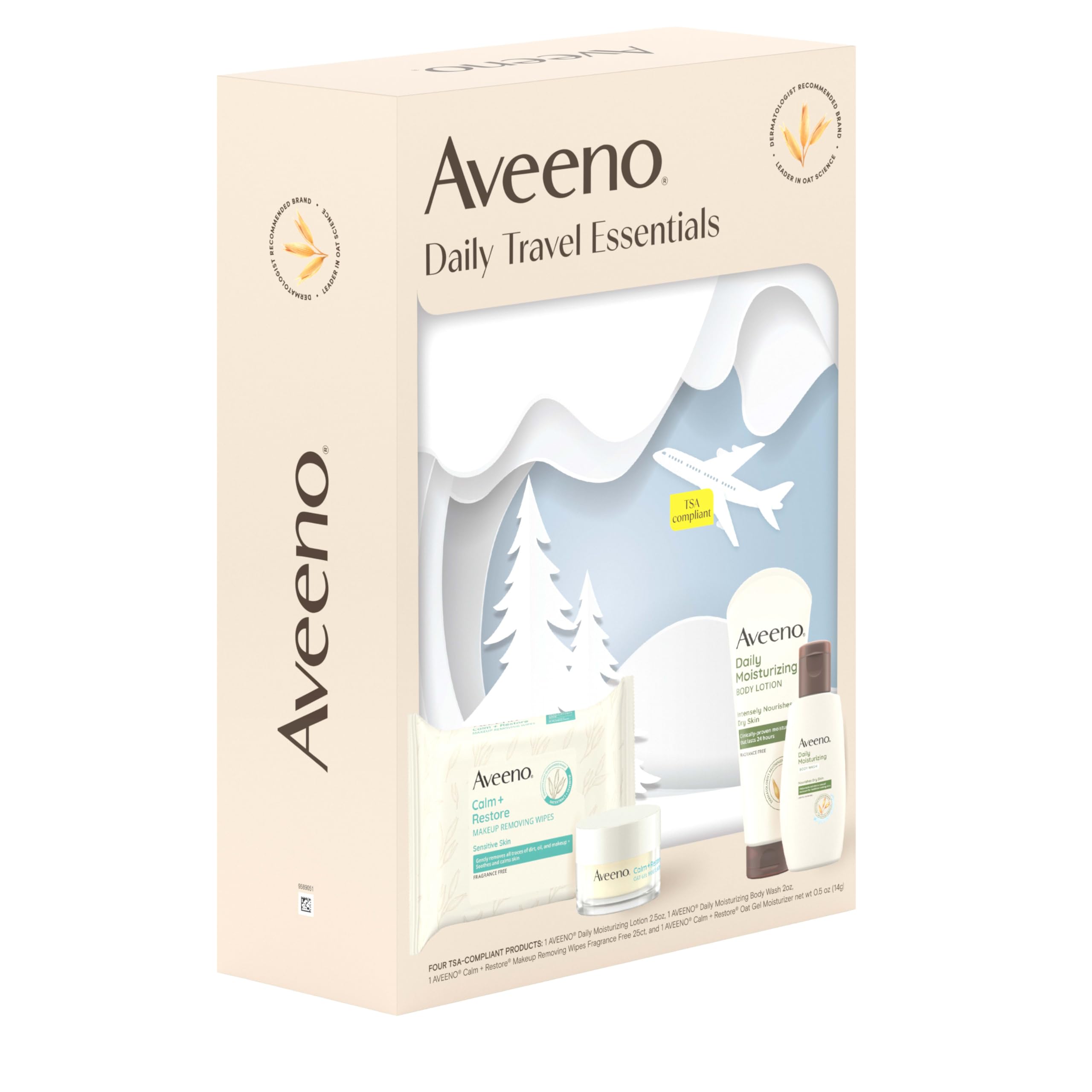 Regalo práctico Aveeno Travel Essentials para cuidado diario