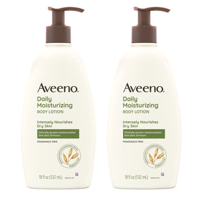 Aveeno Loción hidratante diaria en envase de 18oz, hidratación duradera
