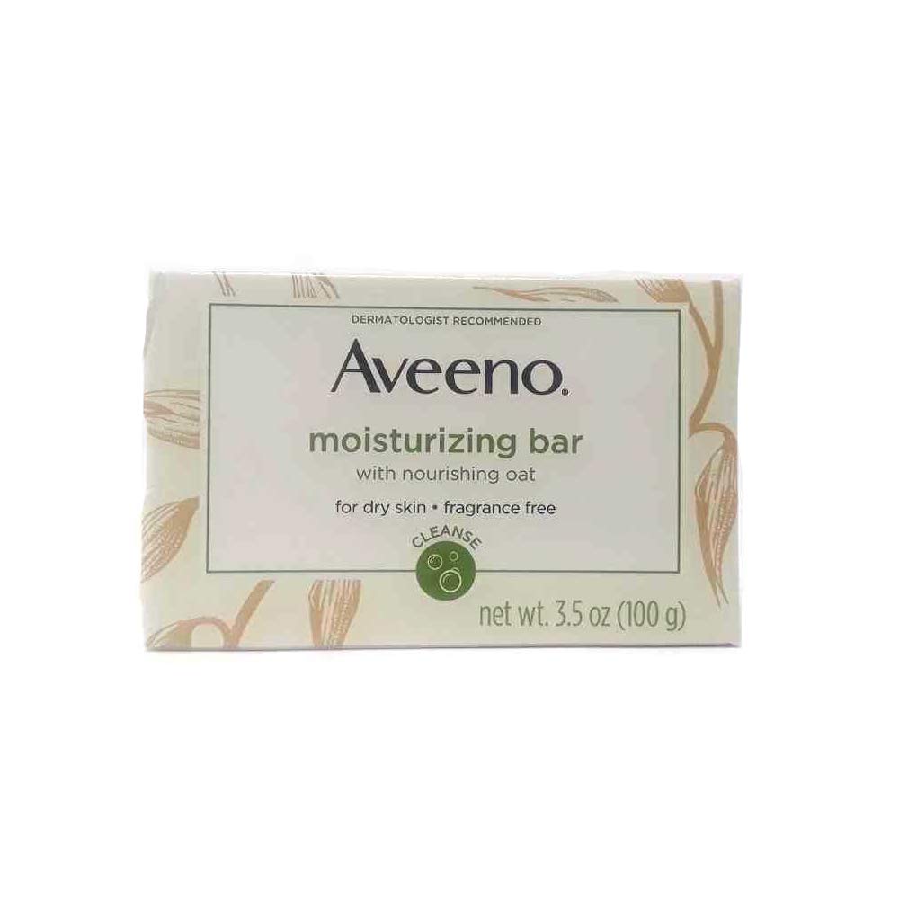 Aveeno barra hidratante sin jabón limpia suavemente la piel seca