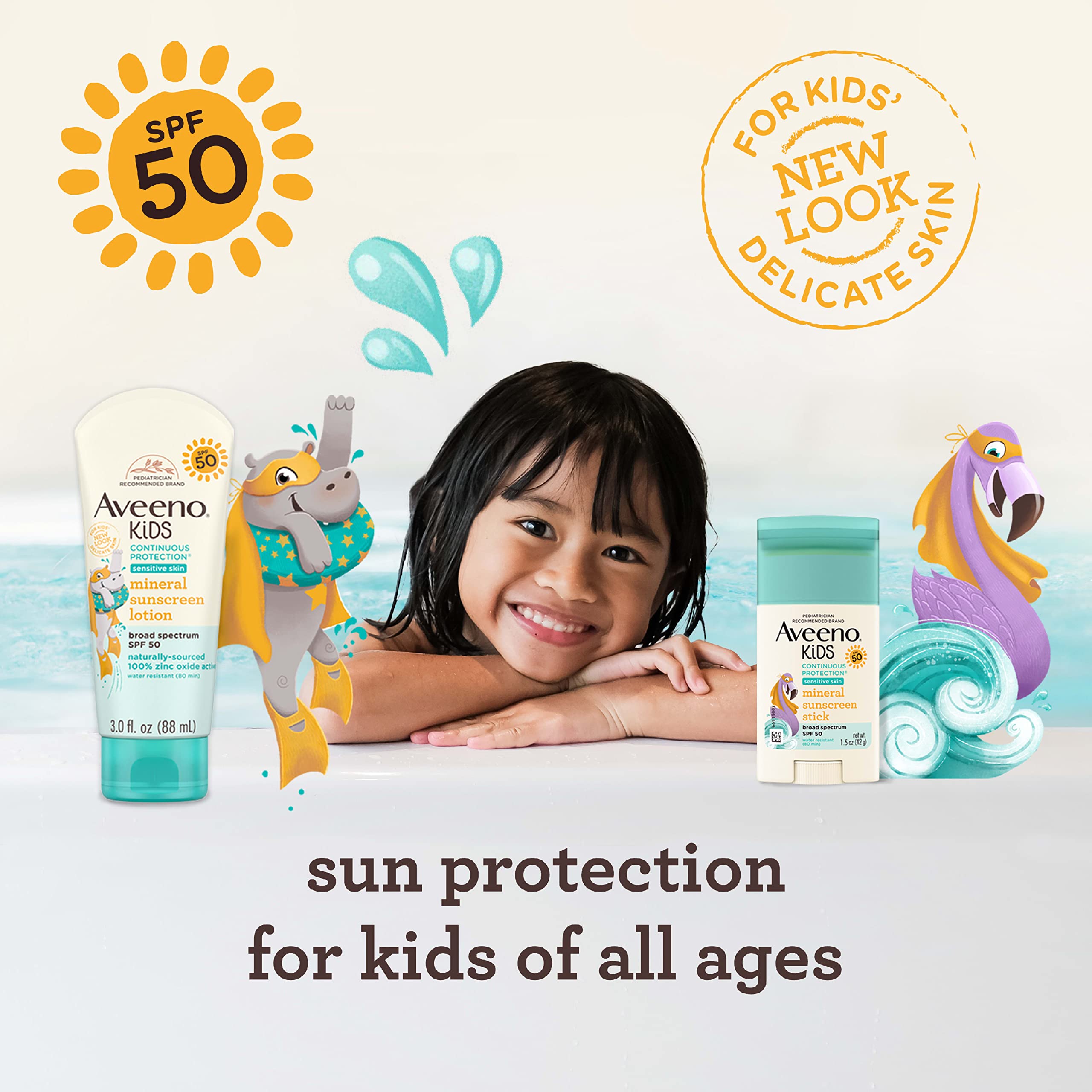 Aveeno Kids tamaño viaje 3-oz ideal para salidas