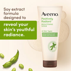 Aveeno Positively Radiant exfoliante con extracto de soja para tono uniforme