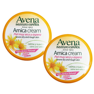 Avena Instituto Español Arnica: envases dobles con dos frascos para cuidado diario.