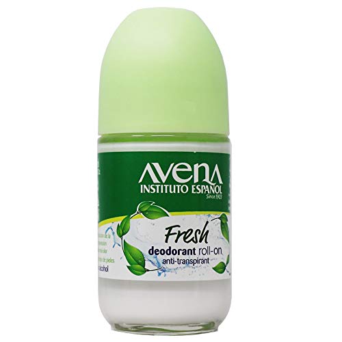 Avena Instituto Espanol desodorante roll-on, paquete de 2 botellas para uso diario.