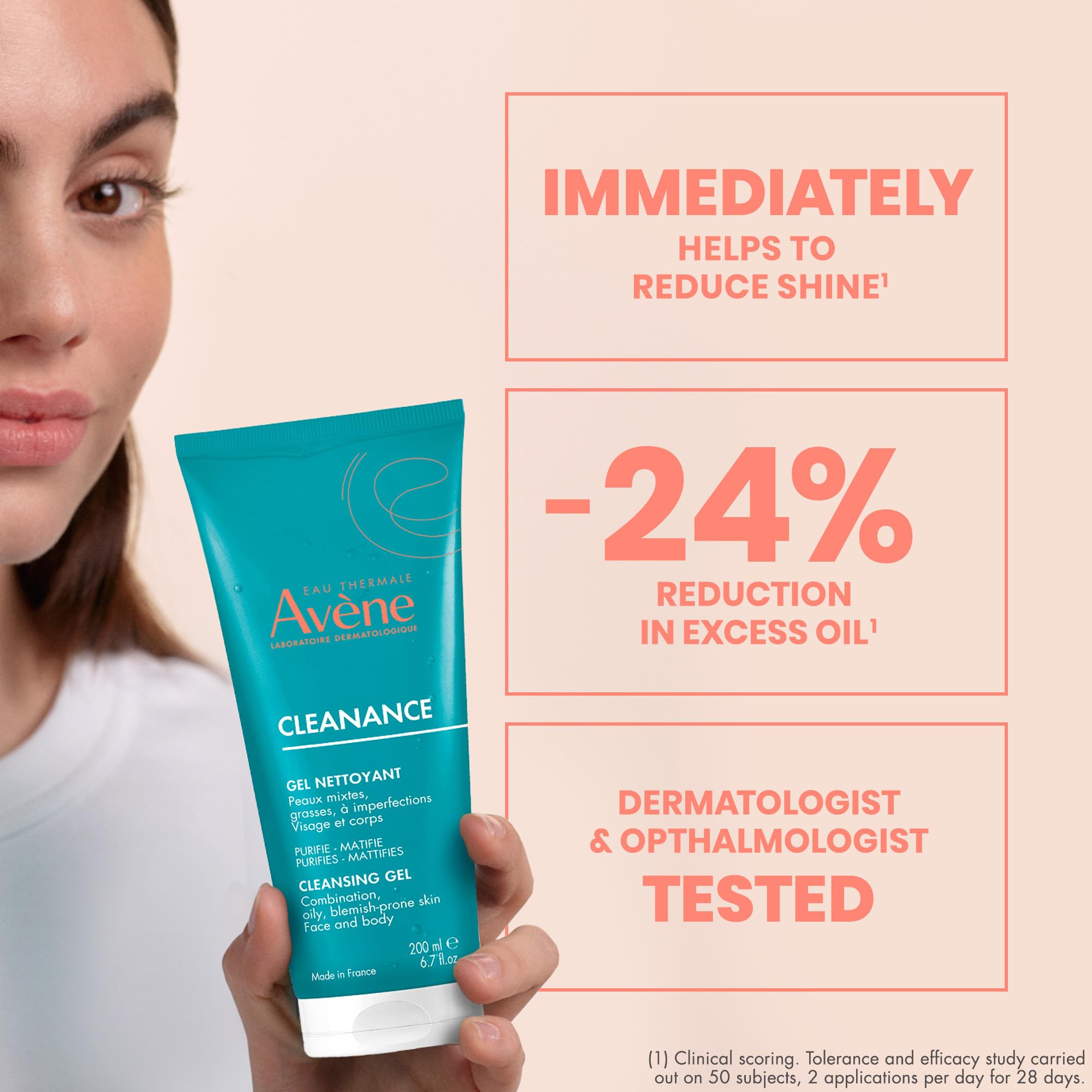 Avène Cleanance Gel cuida poros, sin irritación.