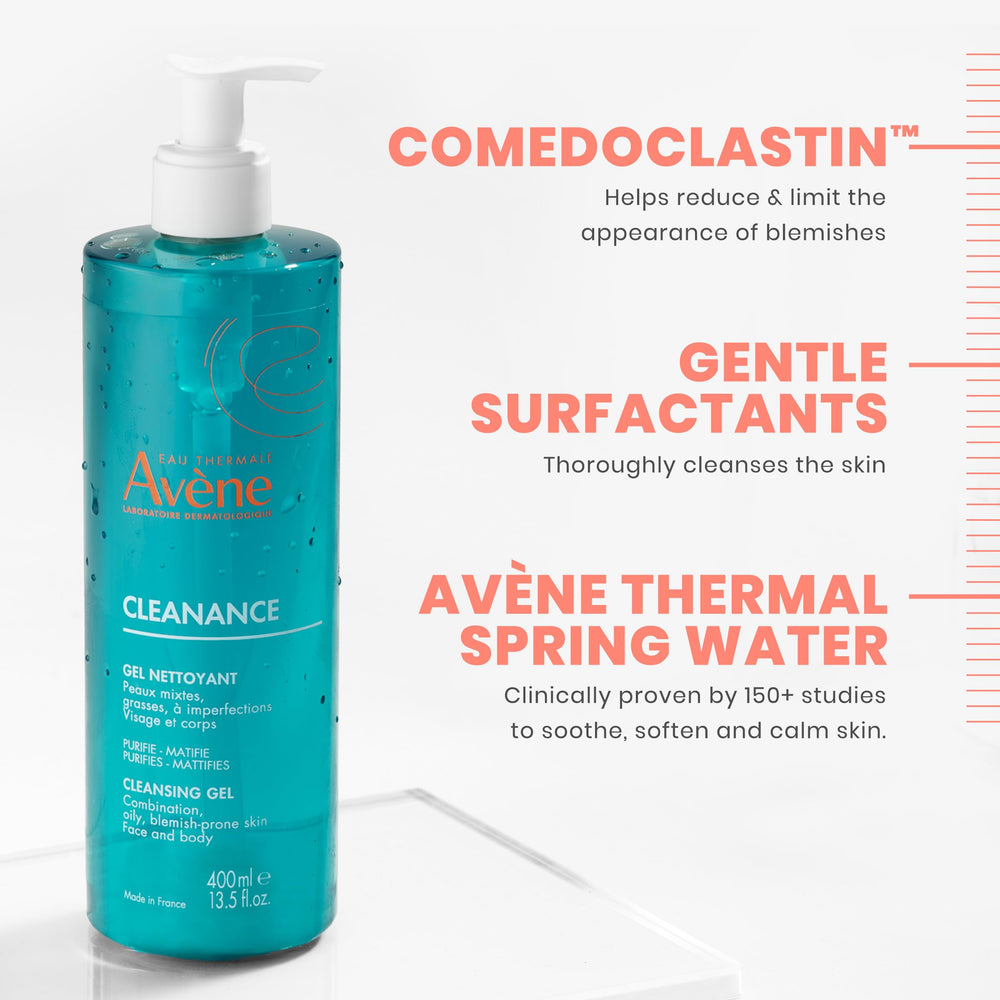 Con silymarin, Avène Cleanance Gel ayuda a controlar el exceso de grasa.
