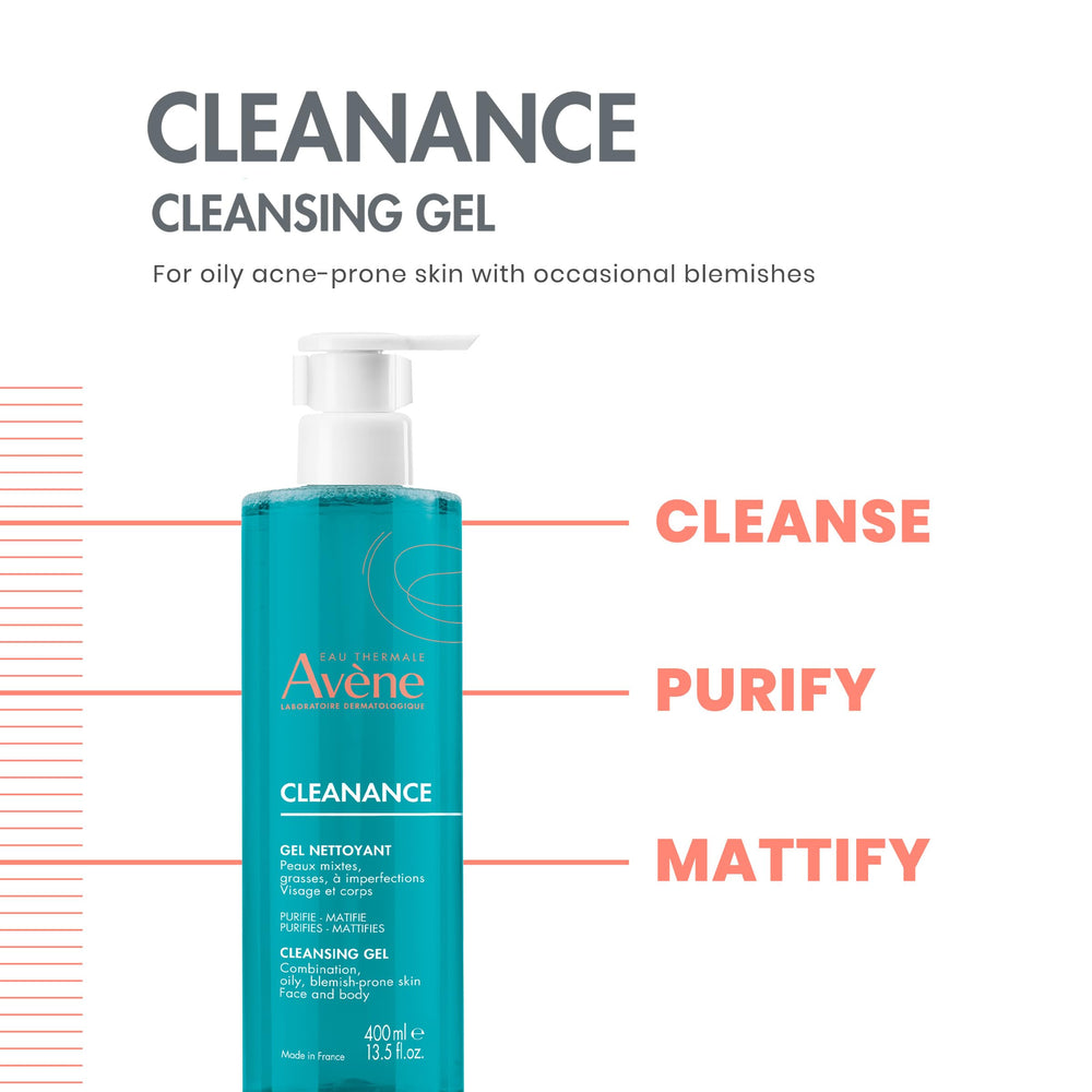 Avène Cleanance Gel, textura ligera y refrescante.