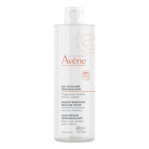 Avène Agua Micelar en botella, limpieza suave sin enjuague para rostro.