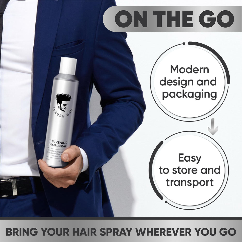 Avenue Man humedad resistente, barrera contra frizz y sudor.