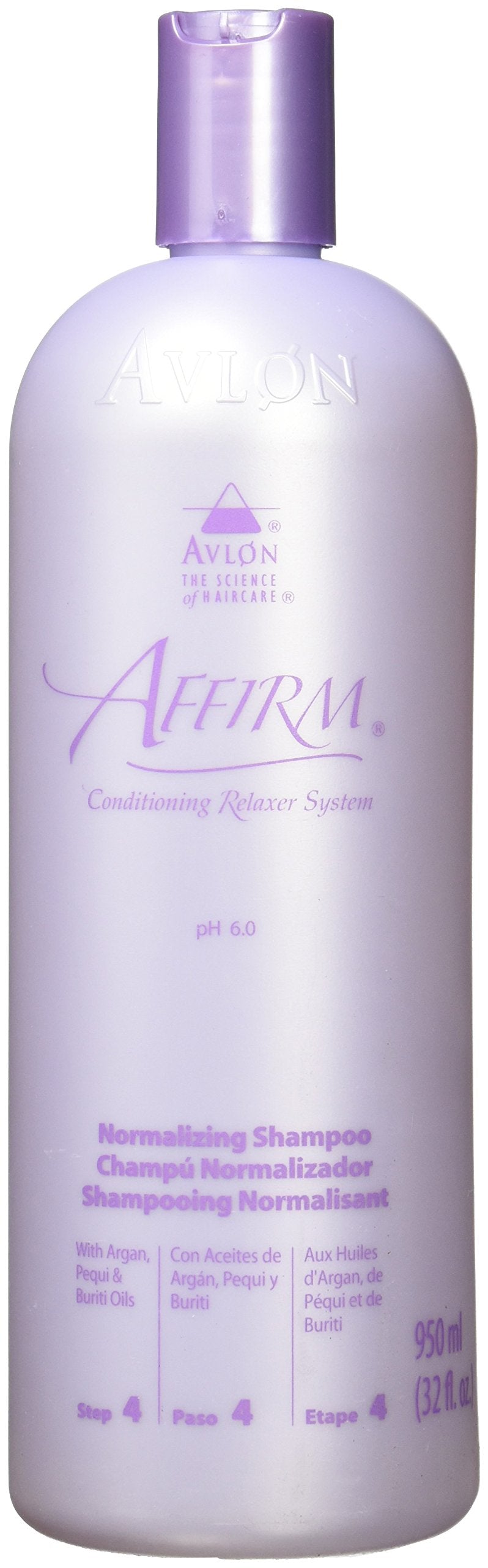 Envase de Avlon Affirm Champú Normalizante de 32 onzas para limpieza suave y equilibrante.