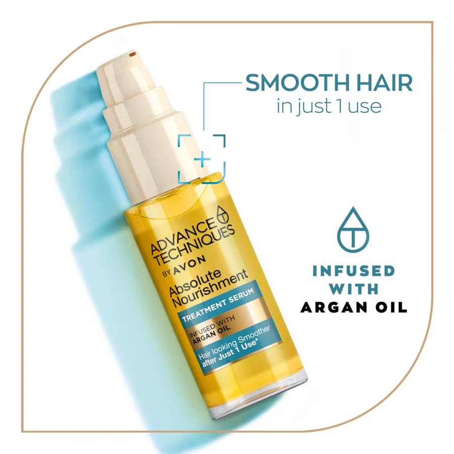 AVON Advance Techniques brillo natural para cabello con aceite de argán.