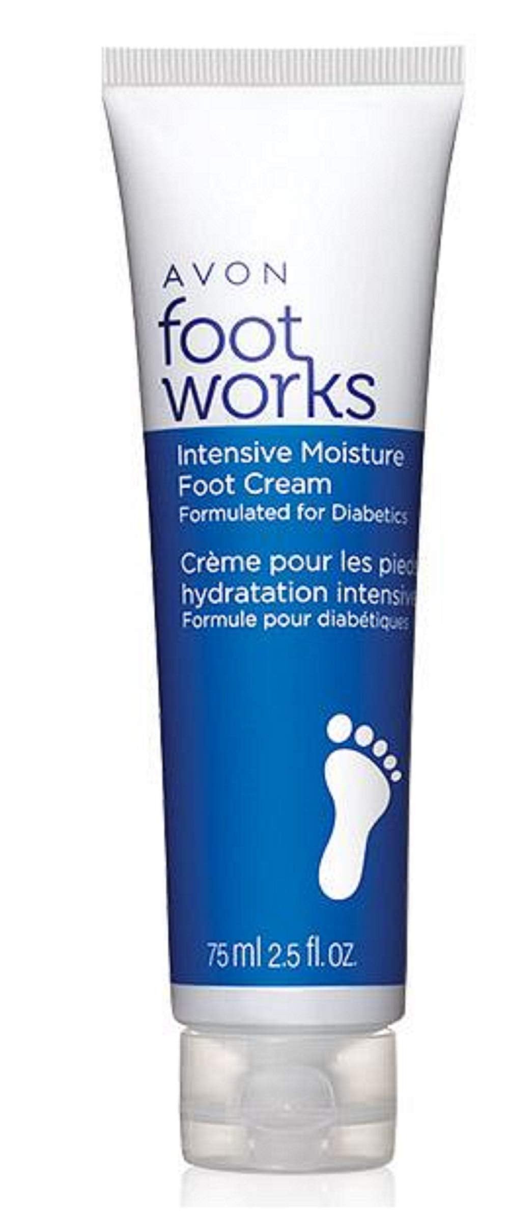 AVON Crema para pies, envase 75 ml, suaviza y humecta pies secos.