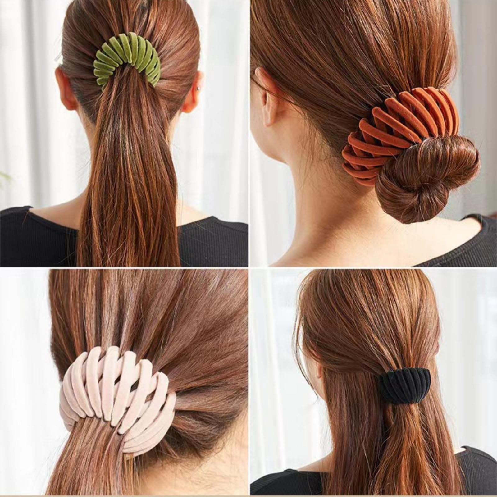 Aweoisa clip bun cabello ergonómico para moños duraderos