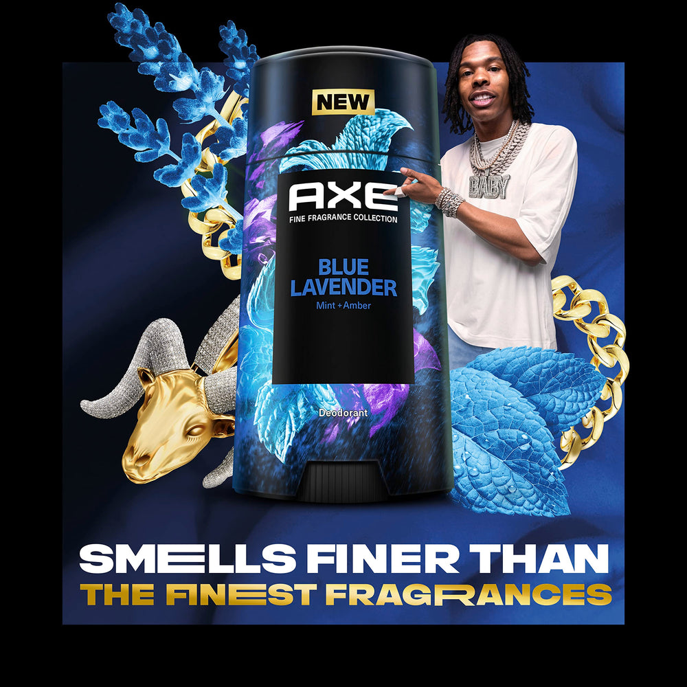 AXE Azul Lavanda aplicación en barra, textura cremosa para un uso sencillo.