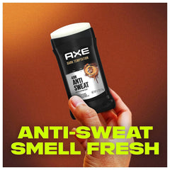AXE Dark Temptation aroma con notas de chocolate y ámbar.