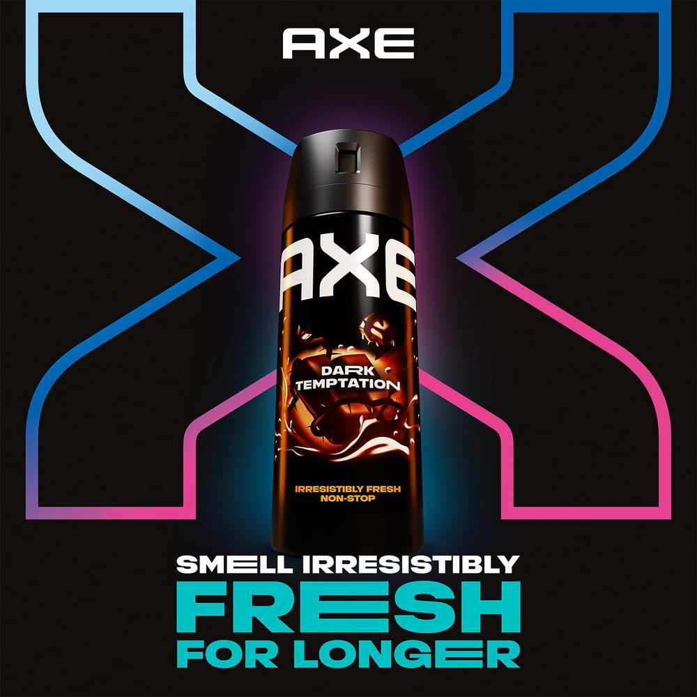AXE Dark Temptation: dos-pack práctico para uso diario y viajes.