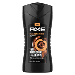 AXE Dark Temptation gel de ducha botella, aroma seductor para empezar el día.