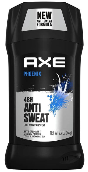 Desodorante AXE Fénix en barra, pack de tres, protección duradera.