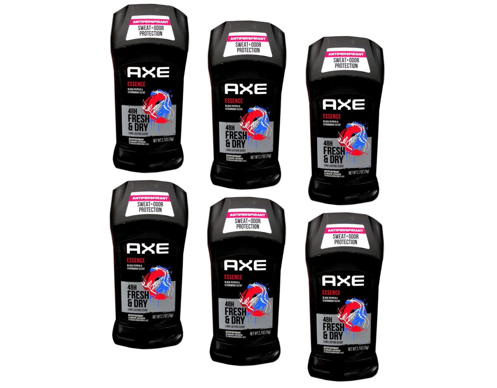 AXE Essence desodorante en barra de 2,7 onzas en paquete de 6 para uso diario.