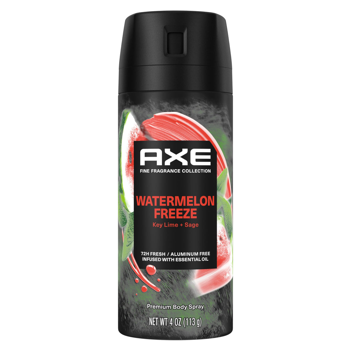 AXE Watermelon Freeze: lata cerca de la apertura para frescura instantánea.