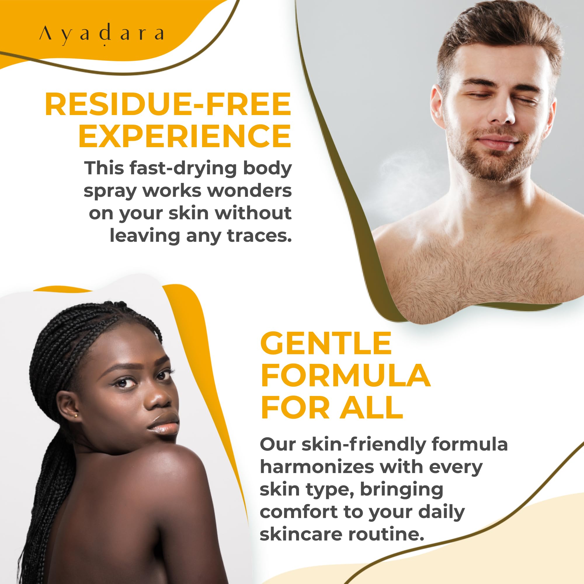 Conjunto de 3 unidades AYADARA para uso en espalda y cuerpo.