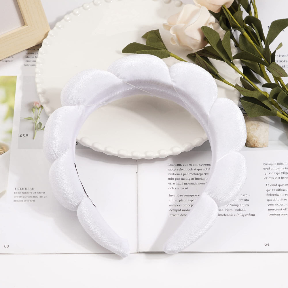 Ayesha diadema spa, textura esponjosa suave para tratamientos faciales