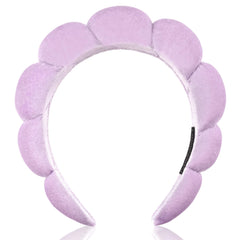 Ayesha Spa Headband con nubes suaves para mantener el cabello durante la limpieza facial.