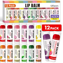 AZEN bálsamo labial fresa, hidratación suave para labios secos