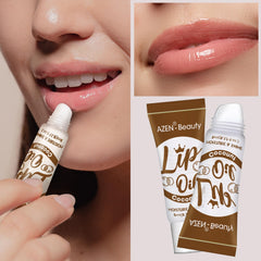 AZEN brillo labial aceite coco vitamina E, ayuda a labios más suaves.