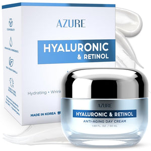 Azure Cosmetics crema hidratante con ácido hialurónico en frasco, hidratación duradera