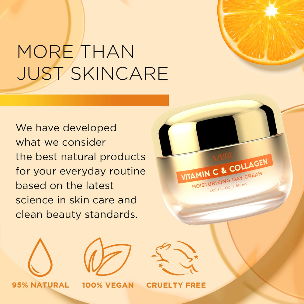 Azure Cosmetics Vitamina C y Colágeno, probado por dermatólogos para piel más firme