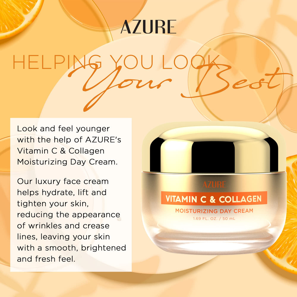 Azure Cosmetics Vitamina C y Colágeno, textura cremosa que hidrata todo el día