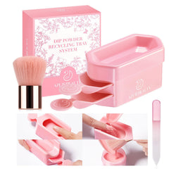 AZUREBEAUTY Bandeja reciclaje dip powder triple capas para organizar colores y reducir desperdicio.