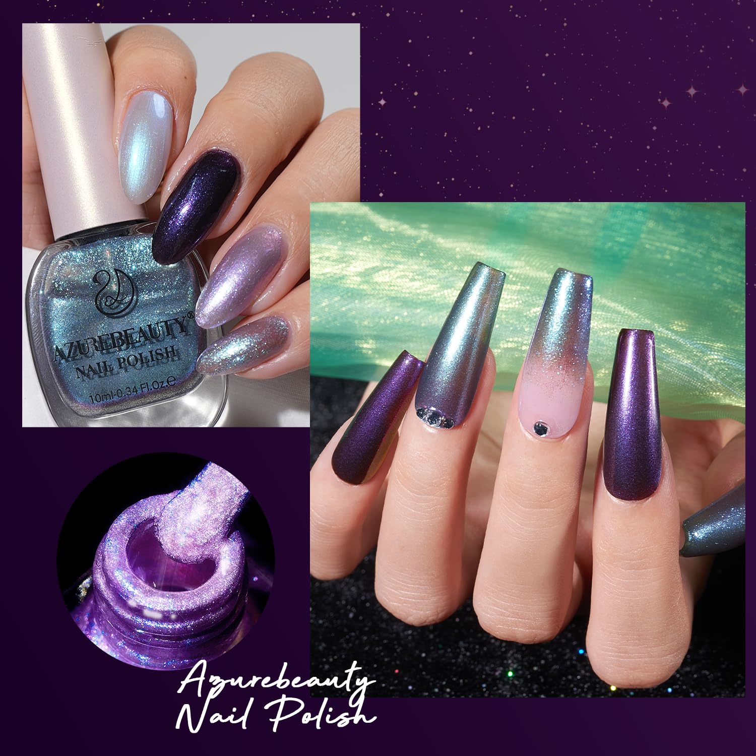 AZUREBEAUTY Acabado brillante que realza el aspecto de las uñas