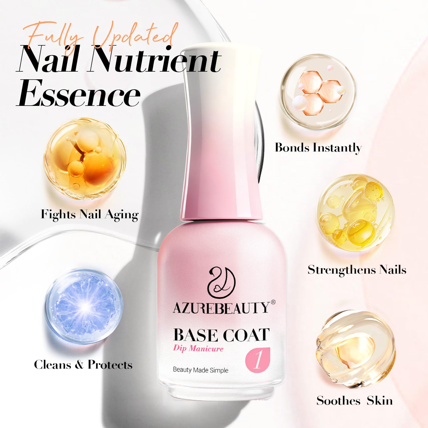 AZUREBEAUTY base líquido: capa base protege uñas